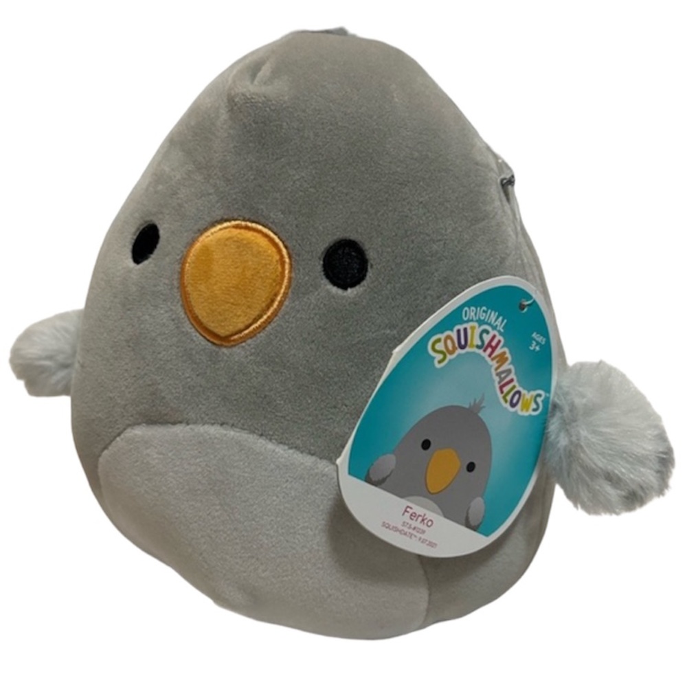 NWT Squishmallows Ferko Shoebill gray & orange. 8 inches